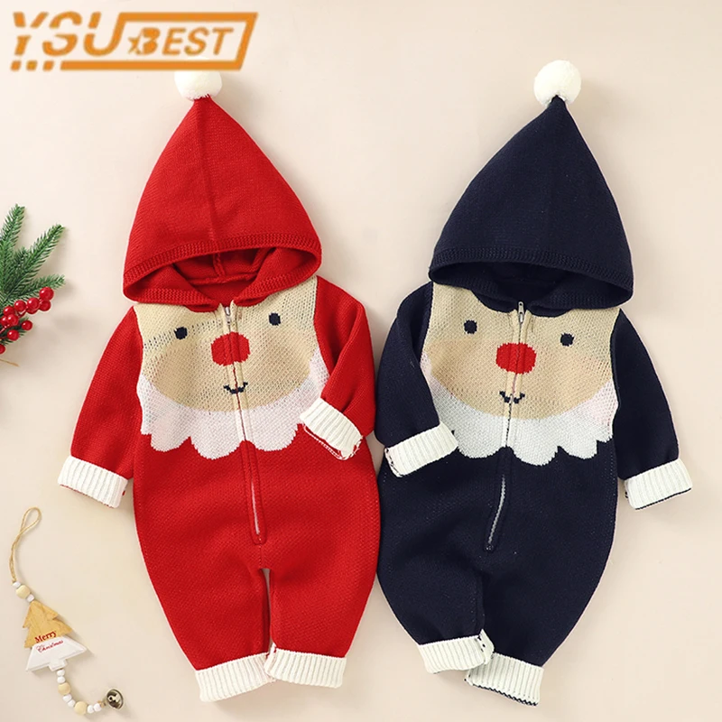 Infant Newborn Baby Girls Boys Knitted Santa Christmas Warm Romper Long Sleeve Zipper Jumpsuits Soft Winter Christmas Outfits
Infant Newborn Baby Girls Boys Knitted Santa Christmas Warm Romper Long Sleeve Zipper Jumpsuits Soft Winter Christmas Outfits