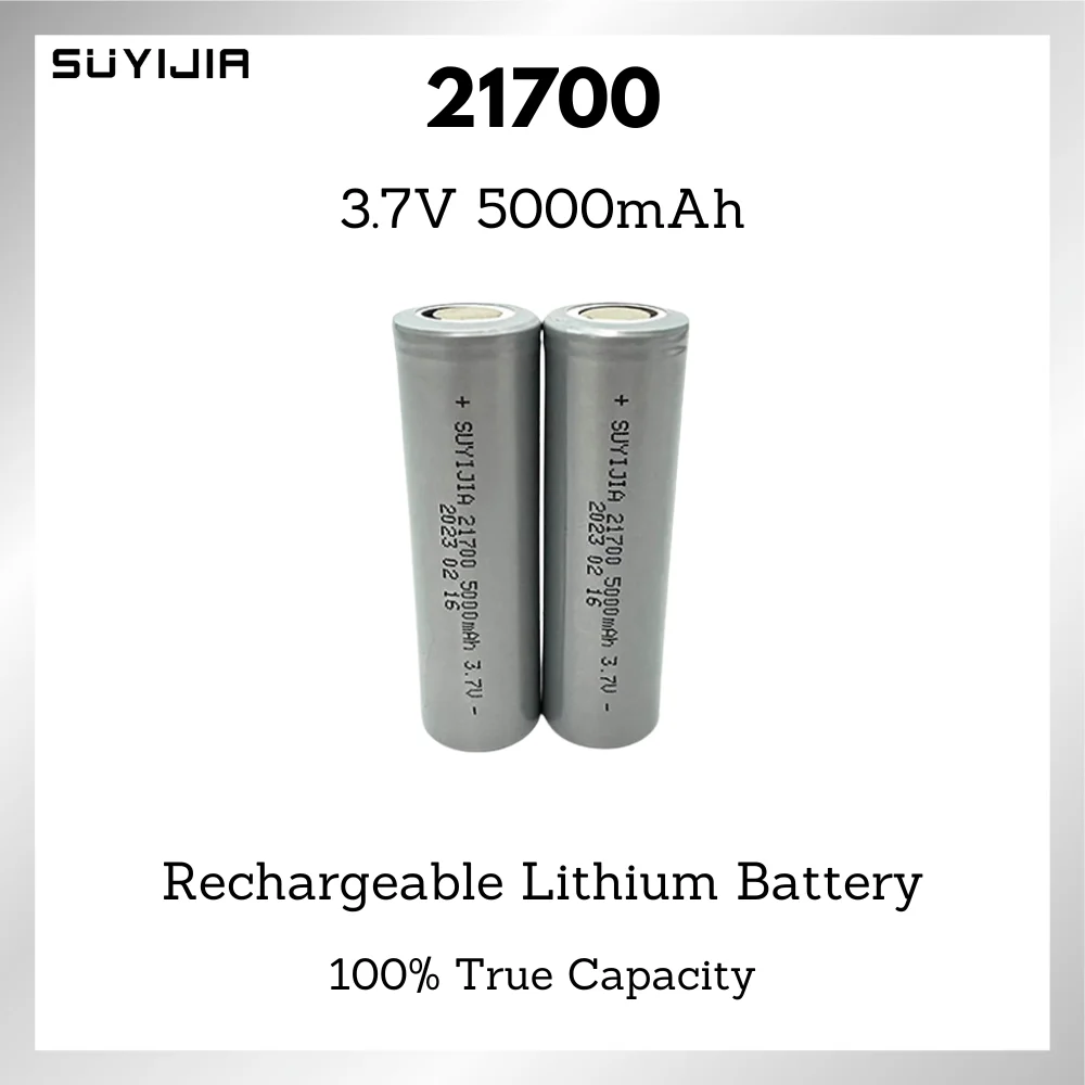 3.7V 5000mAh 21700 Lithium-ion Rechargeable Battery 35A High Current Internal Resistance10-15mohm Suitable for Camera Flashlight
3.7V 5000mAh 21700 Lithium-ion Rechargeable Battery 35A High Current Internal Resistance10-15mohm Suitable for Camera Flashlight