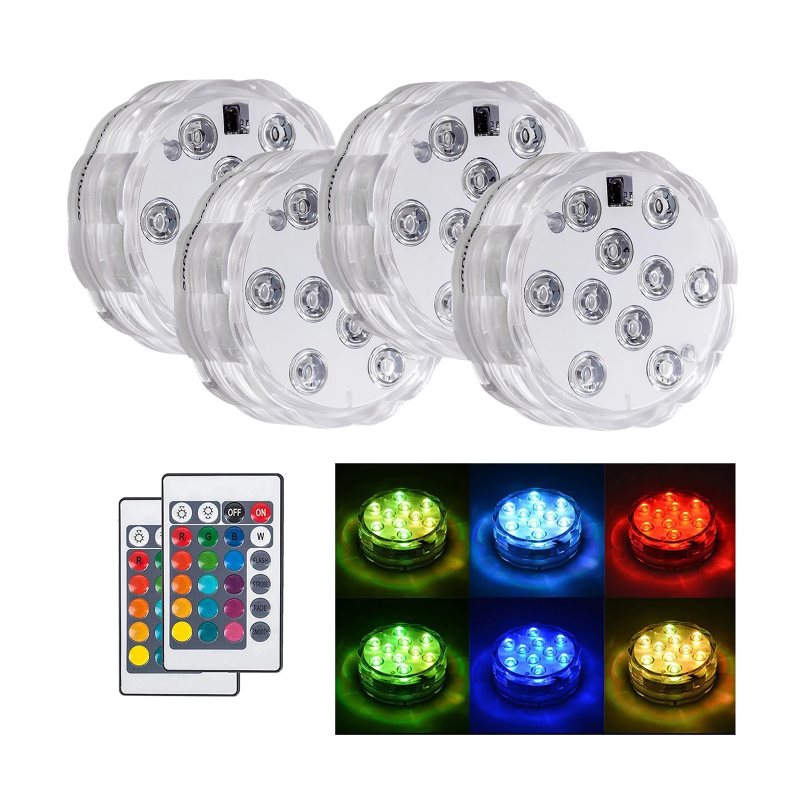 RGB Submersible Led Lights Underwater LED Night Light Swimming Pool Light for Outdoor Vase Fish Tank Pond Disco Wedding Party
RGB Submersible Led Lights Underwater LED Night Light Swimming Pool Light for Outdoor Vase Fish Tank Pond Disco Wedding Party