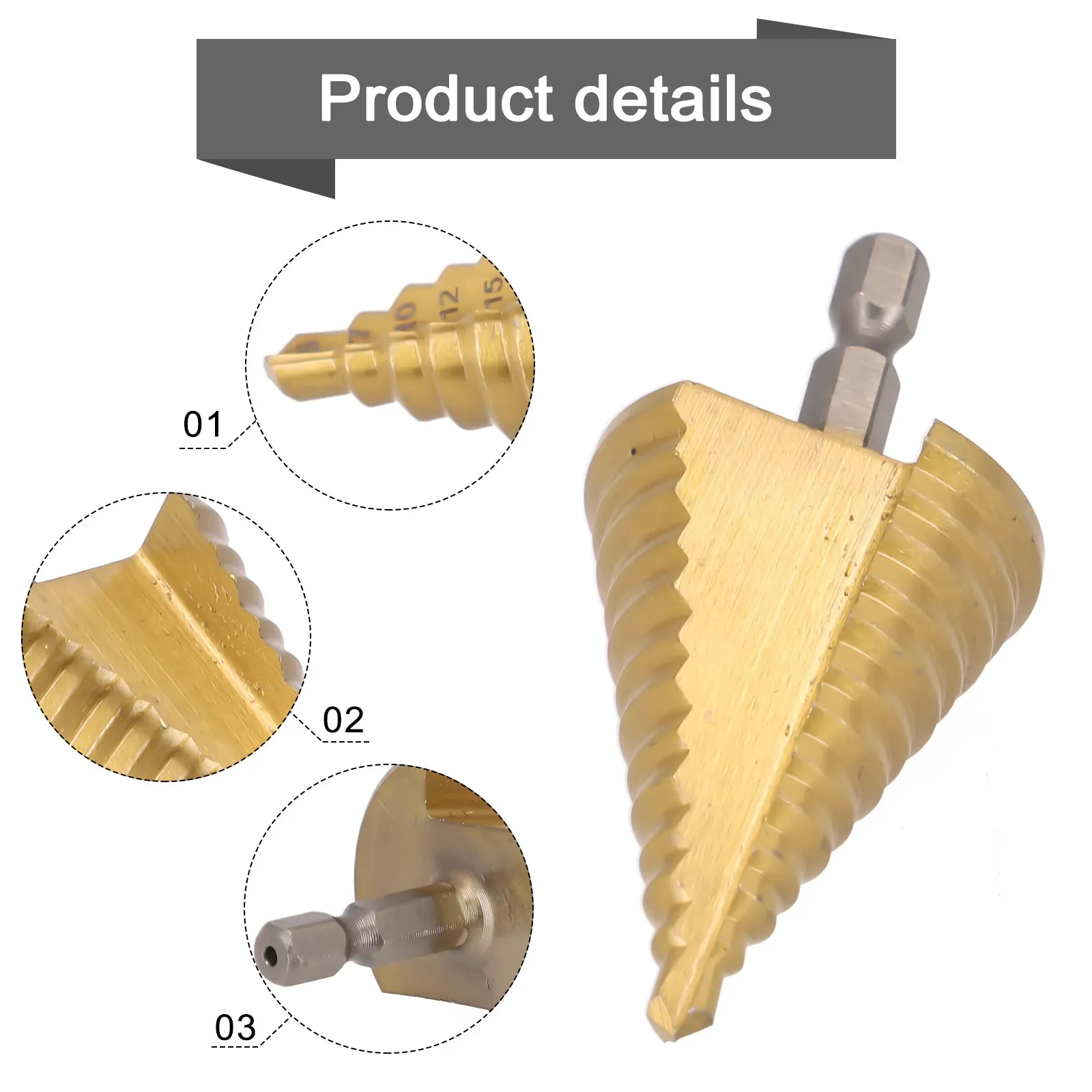 1pc 5-35MM Step Core Drill Bit HSS Titanium Core Step Drill Tool 13 Steps Multiple Hole Cone Hex Drill Bits Power Tool Parts
1pc 5-35MM Step Core Drill Bit HSS Titanium Core Step Drill Tool 13 Steps Multiple Hole Cone Hex Drill Bits Power Tool Parts