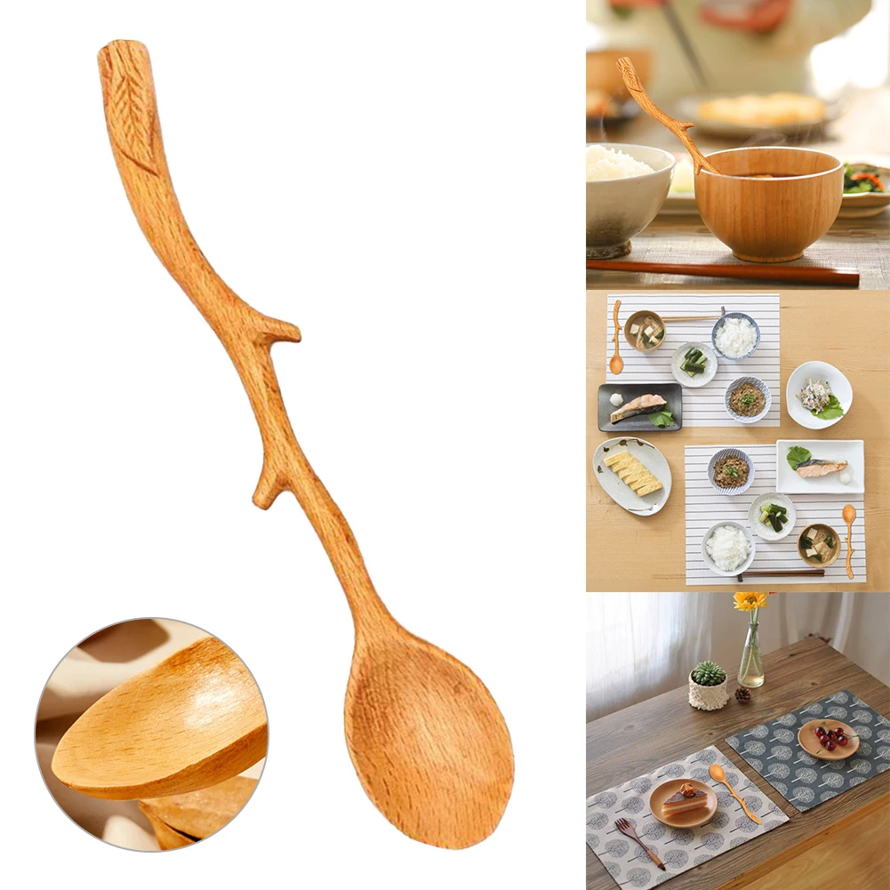 Wooden Spoon Twig-Shaped Long-Handle Spoon with Japanese Style Ladle Soup Spoon for Cooking Stirring Mixing Kitchen Utensil
Wooden Spoon Twig-Shaped Long-Handle Spoon with Japanese Style Ladle Soup Spoon for Cooking Stirring Mixing Kitchen Utensil