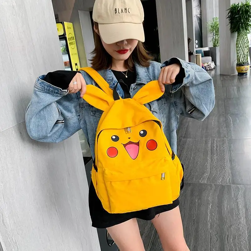 Pikachu Canvas Backpack Anime Pokemon Cartoon 1-6 Students Shoulders Bag Pocket Monster Haunter Schoolbags Laptop Bags Gift New
Pikachu Canvas Backpack Anime Pokemon Cartoon 1-6 Students Shoulders Bag Pocket Monster Haunter Schoolbags Laptop Bags Gift New