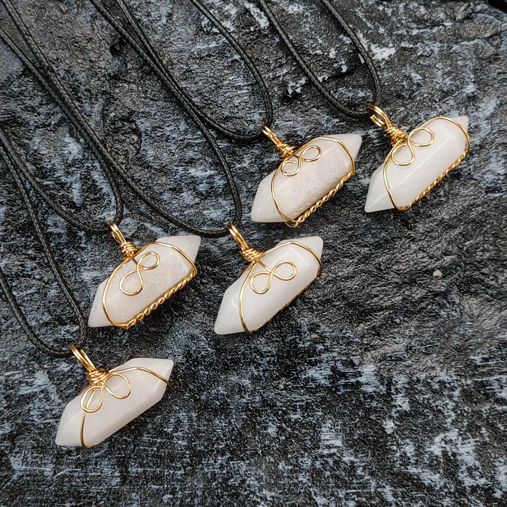 YIZIZAI Natural White Jade Stone Necklace Crystal Pendant Hexagonal Bullet Necklace for Women Men Reiki Chakra Medition Jewellry
YIZIZAI Natural White Jade Stone Necklace Crystal Pendant Hexagonal Bullet Necklace for Women Men Reiki Chakra Medition Jewellry