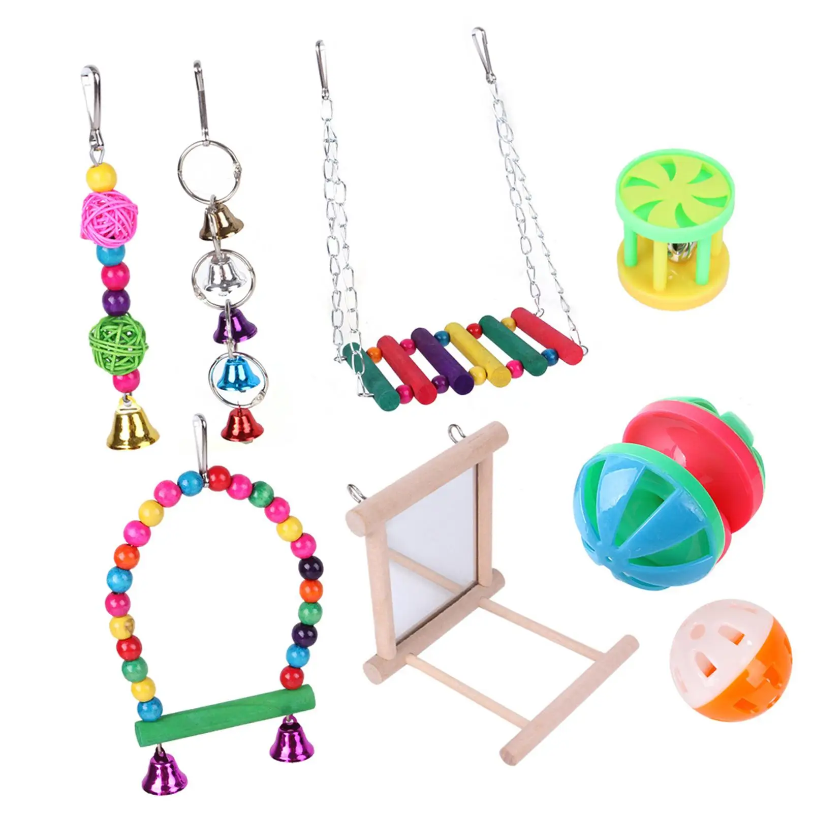 8Pcs Parrot Toys kit Supplies Training Climbing Bird Swing Toy Chewing Toys for Cockatoos Budgies Macaws Parakeets Cockatiels
8Pcs Parrot Toys kit Supplies Training Climbing Bird Swing Toy Chewing Toys for Cockatoos Budgies Macaws Parakeets Cockatiels
