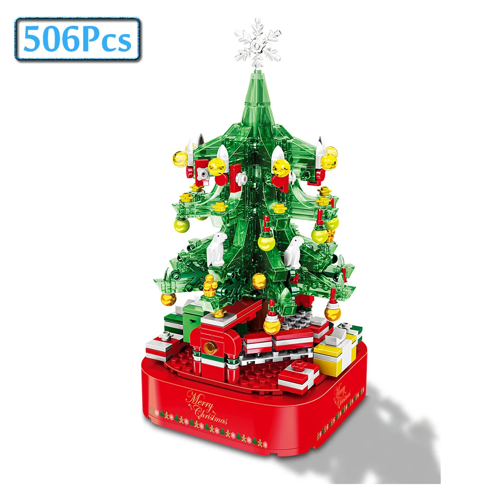 City Christmas Tree Rotating Music Box Building Blocks Friends Santa Claus LED Light Shining Xmas Bricks Toys For Children Girls
City Christmas Tree Rotating Music Box Building Blocks Friends Santa Claus LED Light Shining Xmas Bricks Toys For Children Girls