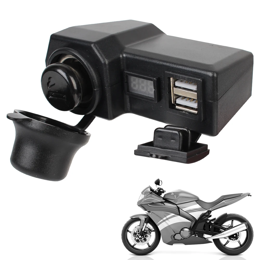 ON/OFF Switch Digital Voltage Meter Motorcycle Charger Dual USB Socket with Cigarette Lighter 10-24V 3.4 A Quick Charge 3.0
ON/OFF Switch Digital Voltage Meter Motorcycle Charger Dual USB Socket with Cigarette Lighter 10-24V 3.4 A Quick Charge 3.0