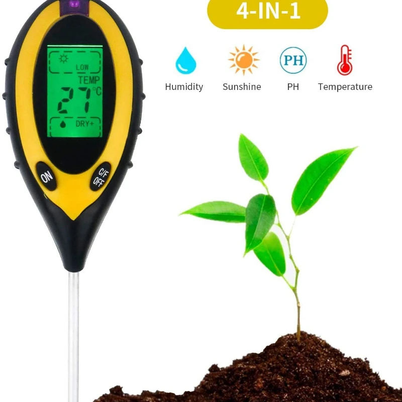 Soil pH Tester 4 in 1 Soil Tester Moisture Meter Plant Soil Tester Kit with PH, Light And Moisture Temperature Tester for Flower
Soil pH Tester 4 in 1 Soil Tester Moisture Meter Plant Soil Tester Kit with PH, Light And Moisture Temperature Tester for Flower