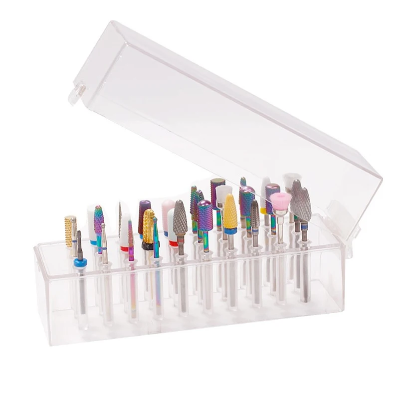Nail Drill Bits Holder Dustproof Stand Displayer Organizer Container 30 Holes Box Manicure Tools for Home DIY Use or Nail Salon
Nail Drill Bits Holder Dustproof Stand Displayer Organizer Container 30 Holes Box Manicure Tools for Home DIY Use or Nail Salon