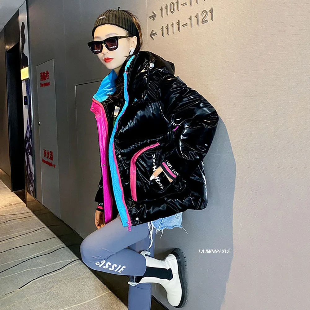 Warmth Winter Down Cotton Jacket Women Hooded Parka Winter Snow Coat Casual Thick Short Puffer Jacket Bright Streetwear
Warmth Winter Down Cotton Jacket Women Hooded Parka Winter Snow Coat Casual Thick Short Puffer Jacket Bright Streetwear