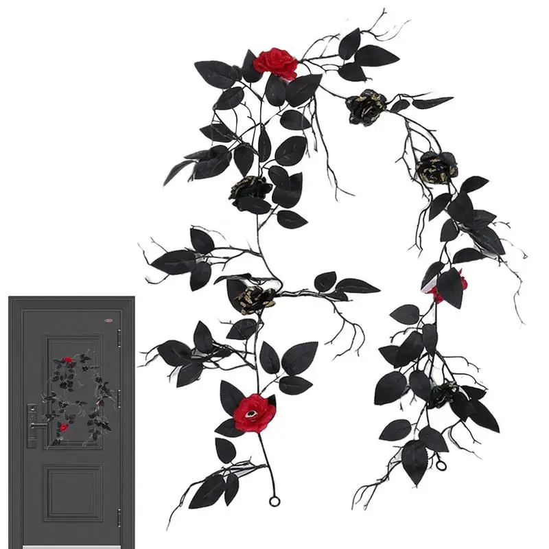 Декоративная гирлянда с черными листьями на Хэллоуин, черные листья с красной розой, искусственный Декор 5,6 футов, гирлянда с кленовыми листьями, искусственная гирлянда «сделай сам» 
Декоративная гирлянда с черными листьями на Хэллоуин, черные листья с красной розой, искусственный Декор 5,6 футов, гирлянда с кленовыми листьями, искусственная гирлянда «сделай сам»
