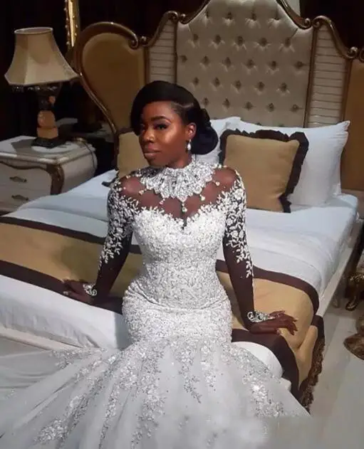 High neck mermaid Luxury Ball woman Bridal Gown Custom Made Bride Gown For Bridal Wedding Dresses
High neck mermaid Luxury Ball woman Bridal Gown Custom Made Bride Gown For Bridal Wedding Dresses