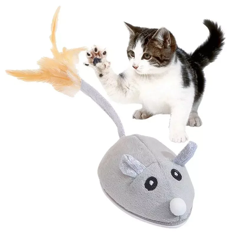 Moving Mouse Toys Interactive Mouse Toy With Plume Funny Electronic Plush Mouse Electronic Toys for CAT Kitten Pet
Moving Mouse Toys Interactive Mouse Toy With Plume Funny Electronic Plush Mouse Electronic Toys for CAT Kitten Pet