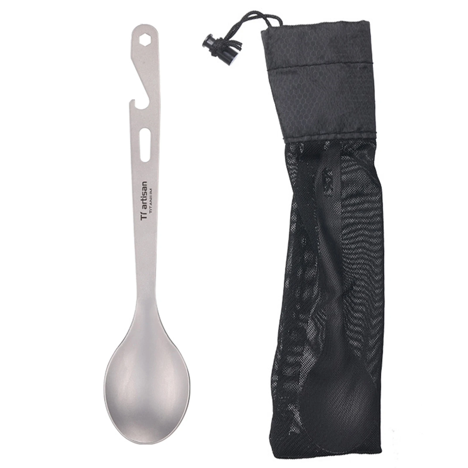 4-In-1 Titanium Spork Fork Spoon Fork Bottle Opener Wrench Utensil Long Handle With Long Handle Storage Bag For Outdoor Camping
4-In-1 Titanium Spork Fork Spoon Fork Bottle Opener Wrench Utensil Long Handle With Long Handle Storage Bag For Outdoor Camping