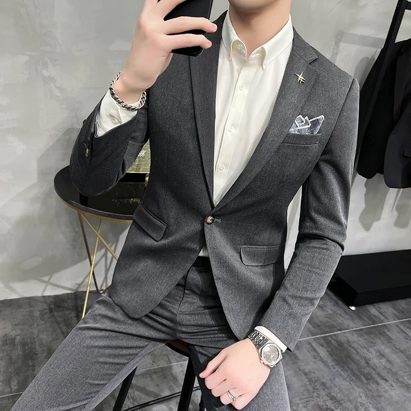 Slim Boutique Men's Dress Casual Two-piece Handsome Version Set Wedding British High-end Korean 2023business Trousers) + (suit
Slim Boutique Men's Dress Casual Two-piece Handsome Version Set Wedding British High-end Korean 2023business Trousers) + (suit