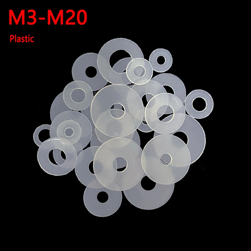 50/100/200/500PC White Plastic Nylon Washer M3 - M20 Plane Spacer Insulation Seals Gasket Ring Ultra-thin Soft Plastic Washer
50/100/200/500PC White Plastic Nylon Washer M3 - M20 Plane Spacer Insulation Seals Gasket Ring Ultra-thin Soft Plastic Washer