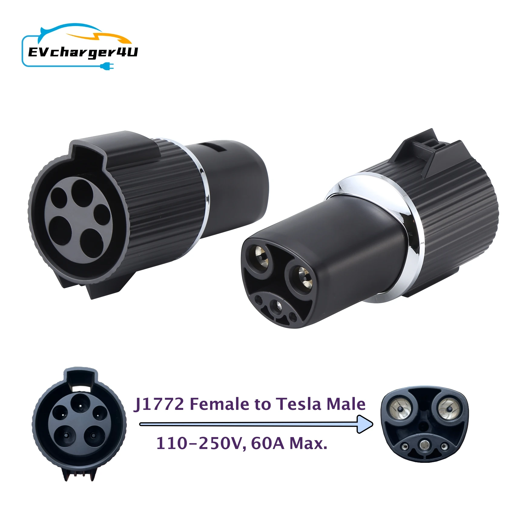 EVcharger4U SAE J1772 Type 1 Female to Tesla Male Adapter Convertor EV Charging Adaptor Compatible with Model S 3 X and Y
EVcharger4U SAE J1772 Type 1 Female to Tesla Male Adapter Convertor EV Charging Adaptor Compatible with Model S 3 X and Y