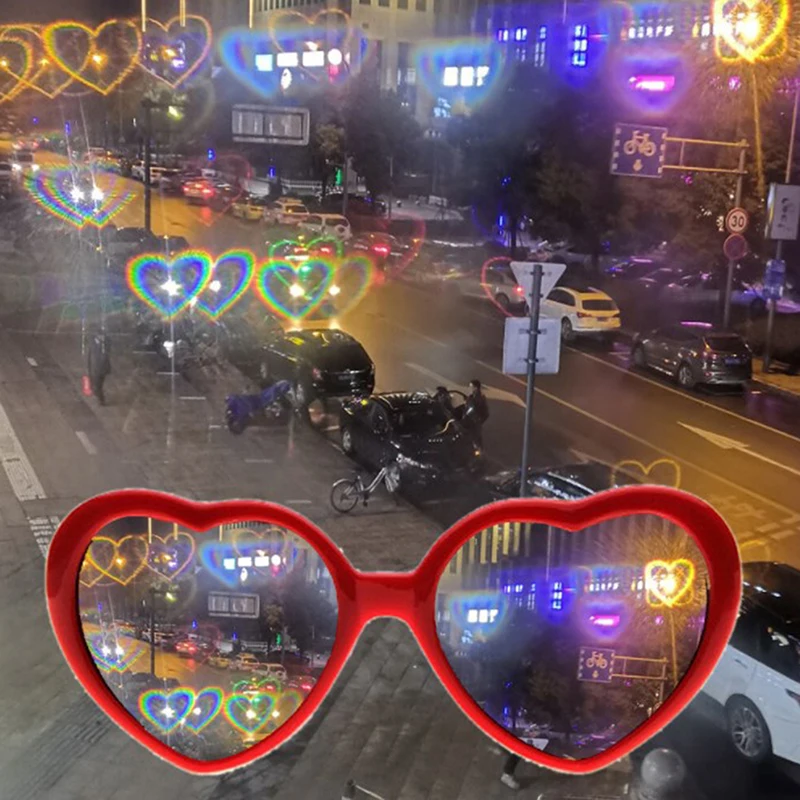 Fashion Heart Shaped Effects Glasses Watch The Lights Change To Heart Shape Sunglasses Gift
Fashion Heart Shaped Effects Glasses Watch The Lights Change To Heart Shape Sunglasses Gift