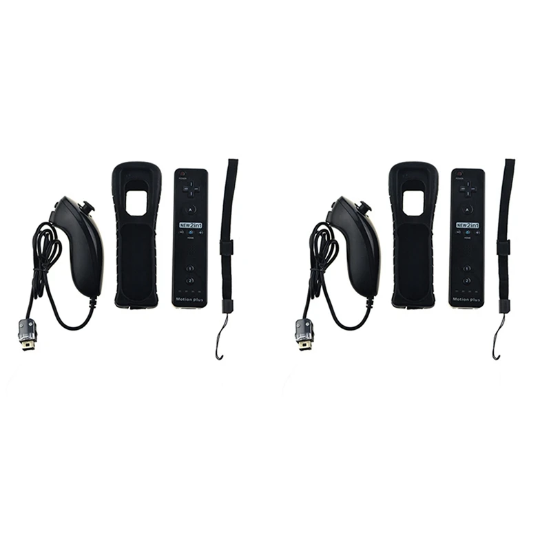 2X Built-In Motion Plus Remote Controller Nunchuk Gamepad For Nintendo Wii Joystick Wireless Remote Controle Joypad
2X Built-In Motion Plus Remote Controller Nunchuk Gamepad For Nintendo Wii Joystick Wireless Remote Controle Joypad