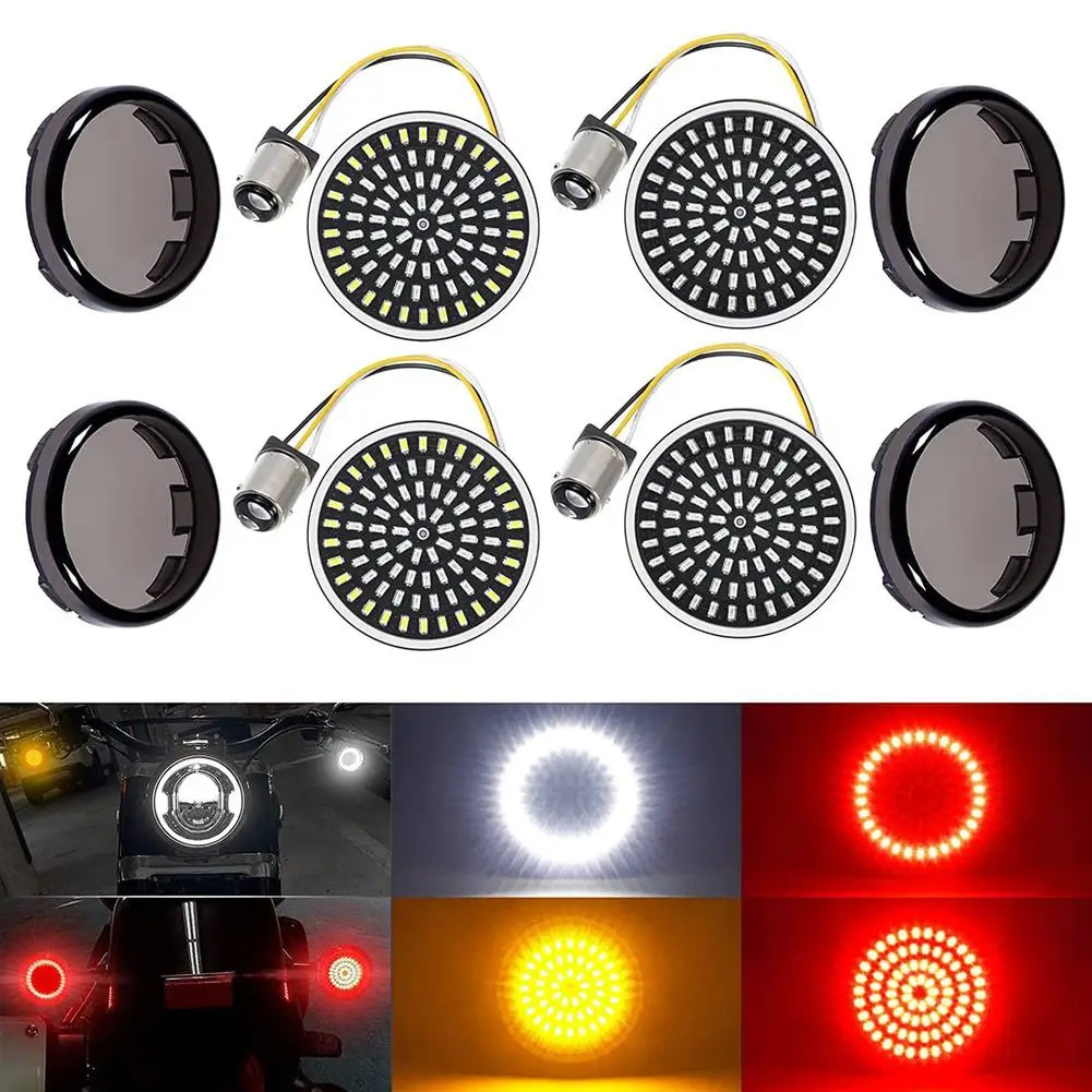LED Turn Signals Front Rear 81LED Lights Super Bright Bulbs Lens Covers Kit Motorcycle Signals Light Front White Yellow Rear Red
LED Turn Signals Front Rear 81LED Lights Super Bright Bulbs Lens Covers Kit Motorcycle Signals Light Front White Yellow Rear Red