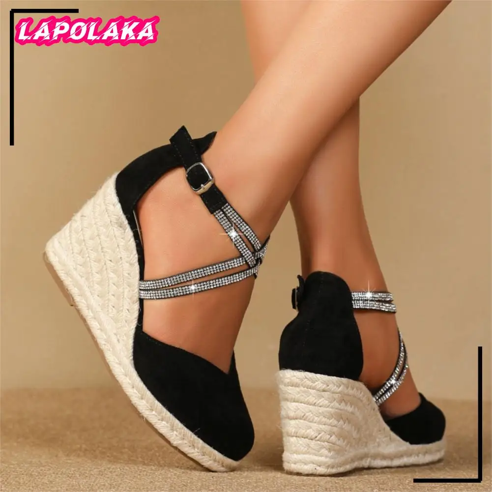 2023 Summer Cross-Strap High Heels Wedges Sandals Leisure Office Lady Espadrille Sandal Straw Platform Shoes For Women Big Size
2023 Summer Cross-Strap High Heels Wedges Sandals Leisure Office Lady Espadrille Sandal Straw Platform Shoes For Women Big Size