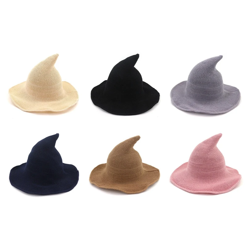 Women Modern Witch Hat Foldable Costume Sharp Pointed Wool Felt Halloween Party Hats Witch Hat Warm Autumn Winter Caps
Women Modern Witch Hat Foldable Costume Sharp Pointed Wool Felt Halloween Party Hats Witch Hat Warm Autumn Winter Caps