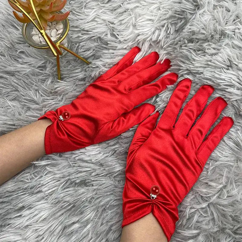Women 23cm Satin Short Dance Party Etiquette Mitten Spring Summer Thin Wrist Warm Driving Glove Wedding Costume Accessories
Women 23cm Satin Short Dance Party Etiquette Mitten Spring Summer Thin Wrist Warm Driving Glove Wedding Costume Accessories