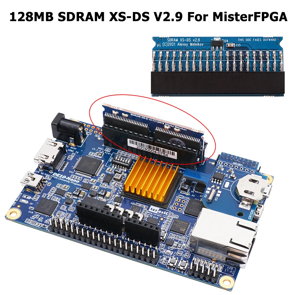 128MB SDRAM Board XS-DS V2.9 Upgrade Board For MisterFPGA DE10 Nano
128MB SDRAM Board XS-DS V2.9 Upgrade Board For MisterFPGA DE10 Nano