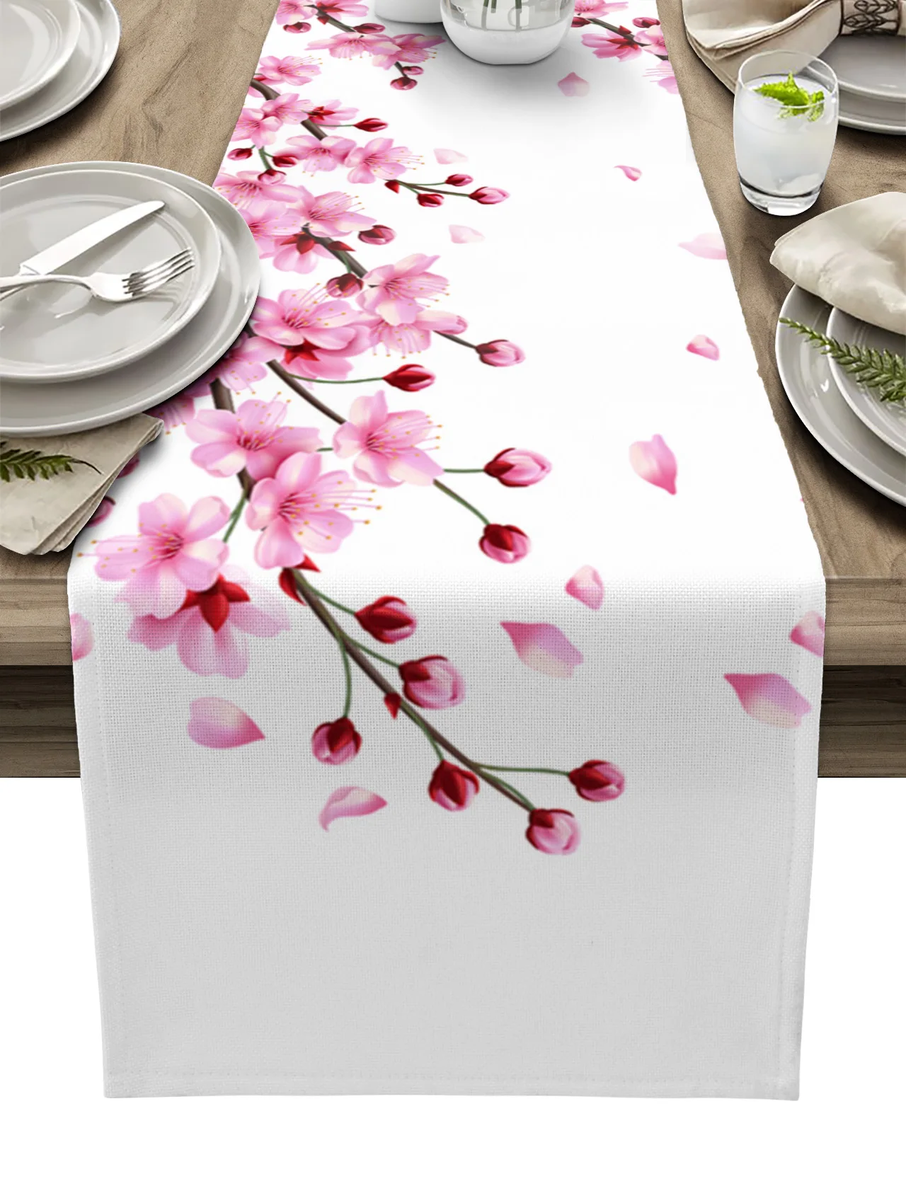 Spring Cherry Peach Blossom Branch Pink Flower Table Runner Home Wedding Table Mat Centerpieces Decoration Dining Tablecloth
Spring Cherry Peach Blossom Branch Pink Flower Table Runner Home Wedding Table Mat Centerpieces Decoration Dining Tablecloth