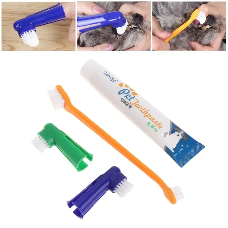 Four-piece Pet Toothpaste Toothbrush Set Oral Cleaning Cat Dog Supplies Beef Vanilla Flavor Toothpaste Pet Grooming Tool
Four-piece Pet Toothpaste Toothbrush Set Oral Cleaning Cat Dog Supplies Beef Vanilla Flavor Toothpaste Pet Grooming Tool