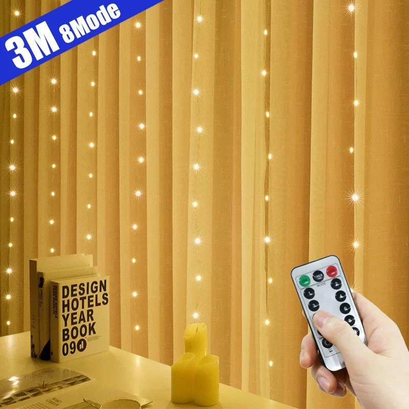 3M/4M/6M New Year Garland LED Curtain Garland on The Window USB Festoon Fairy Lights with Remote Led Lights Christmas Decoration
3M/4M/6M New Year Garland LED Curtain Garland on The Window USB Festoon Fairy Lights with Remote Led Lights Christmas Decoration