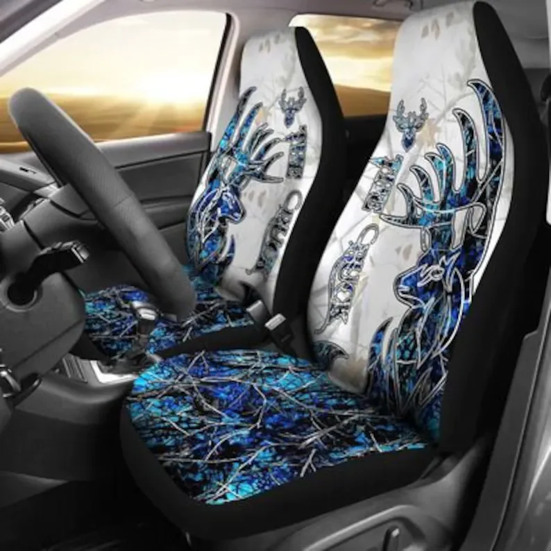 Hunting The Buck Camo Blue Car Seat Cover Flower Seat Cover, Luxury Seat Covers, Custom Front Car Seat Covers, Pair of Covers 
Hunting The Buck Camo Blue Car Seat Cover Flower Seat Cover, Luxury Seat Covers, Custom Front Car Seat Covers, Pair of Covers