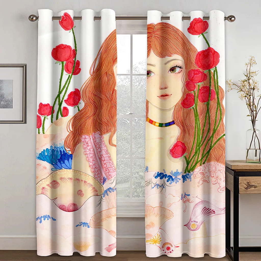 Thick 2Pieces 90% Shading Spring Maid Flower Fairy Girl Blackout Window Curtains For Bedroom Living Room Bathroom Kicthen Door
Thick 2Pieces 90% Shading Spring Maid Flower Fairy Girl Blackout Window Curtains For Bedroom Living Room Bathroom Kicthen Door