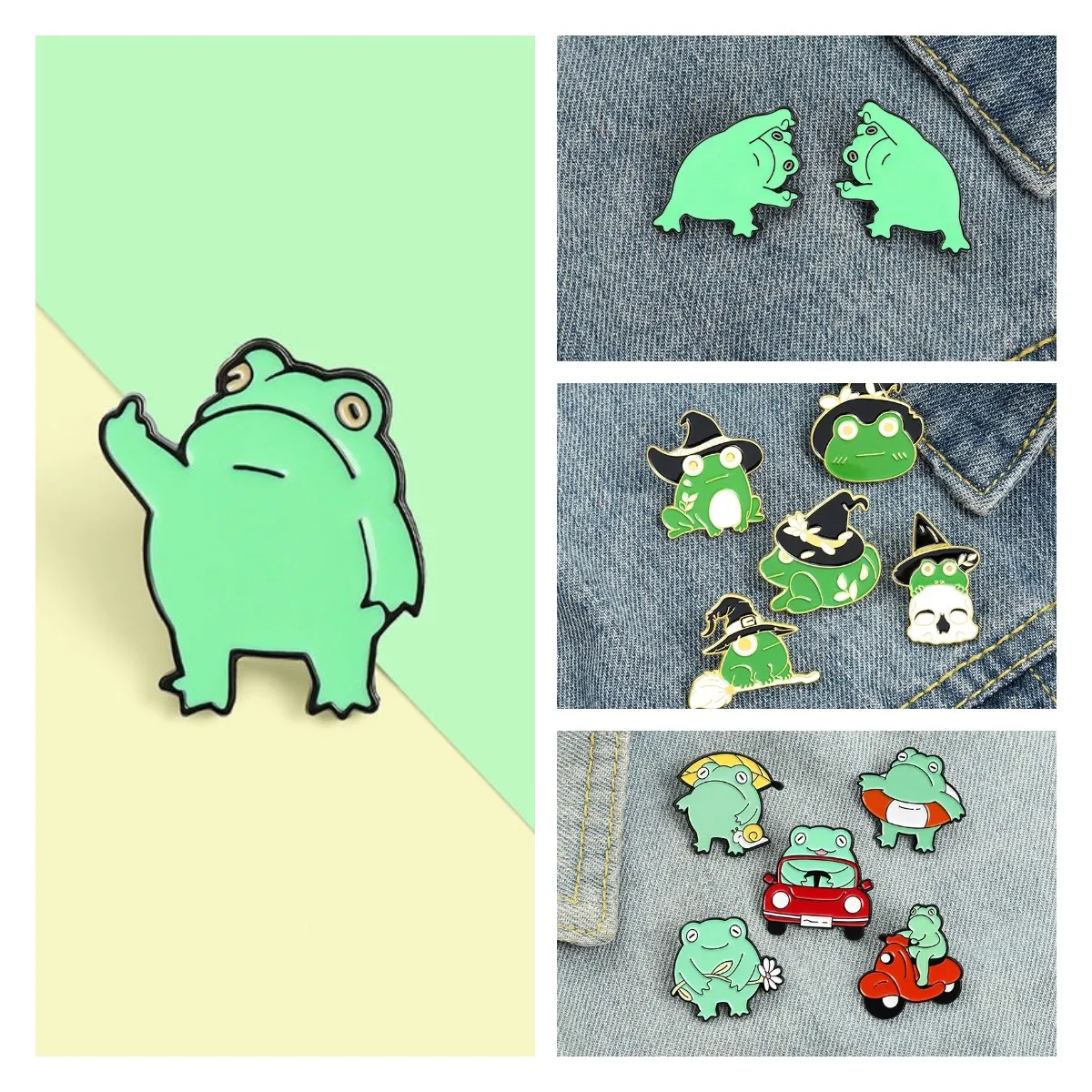Cute Funny Frog Brooches Gesture Animal Enamel Pin Denim Lapel Bag Pin Froggy Metal Badge Jewelry
Cute Funny Frog Brooches Gesture Animal Enamel Pin Denim Lapel Bag Pin Froggy Metal Badge Jewelry