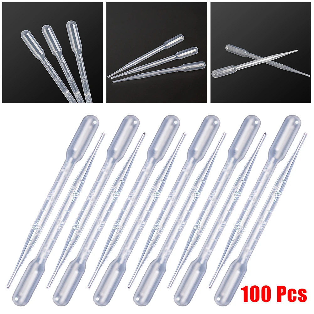 100pcs 3mL Laboratory Pipette Plastic Disposable Graduated Container Cream Transfer Liquid Dropper Equipment Straw Kitchen Tool
100pcs 3mL Laboratory Pipette Plastic Disposable Graduated Container Cream Transfer Liquid Dropper Equipment Straw Kitchen Tool
