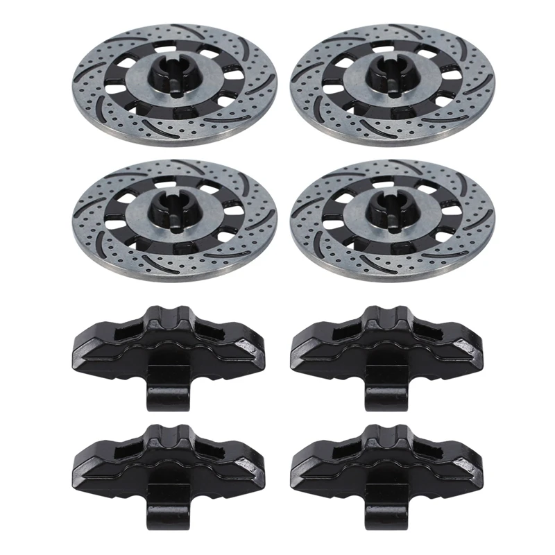 

4 Pieces Unlimited Desert Racer (UDR) Adapter Aluminum Wheel Hex Hub Brake Disc + Caliper Disc OP For 1/7 Traxxas Kit ,Black