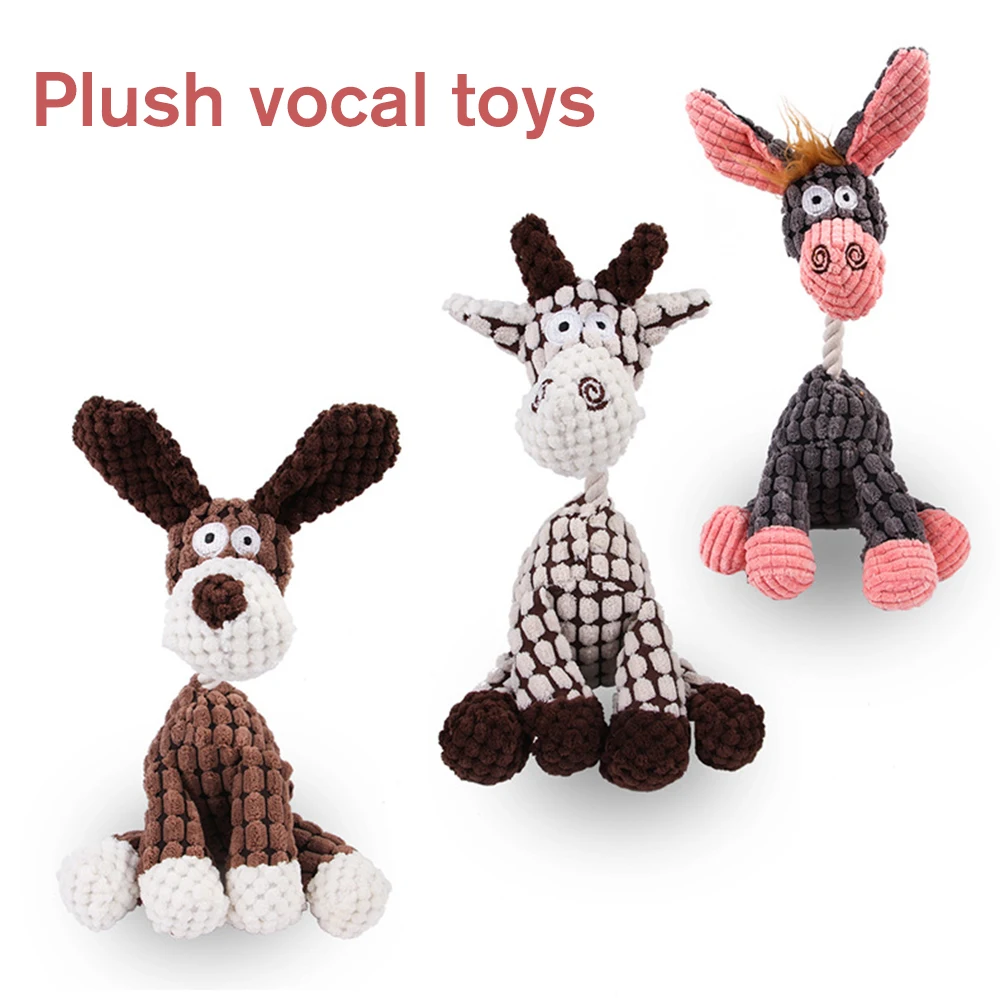 Pet Chewing Animals Donkey Shaped Dog Bite Corduroy Plush Teething Toy for Small Dogs High Quality Pet Training Supplies
Pet Chewing Animals Donkey Shaped Dog Bite Corduroy Plush Teething Toy for Small Dogs High Quality Pet Training Supplies