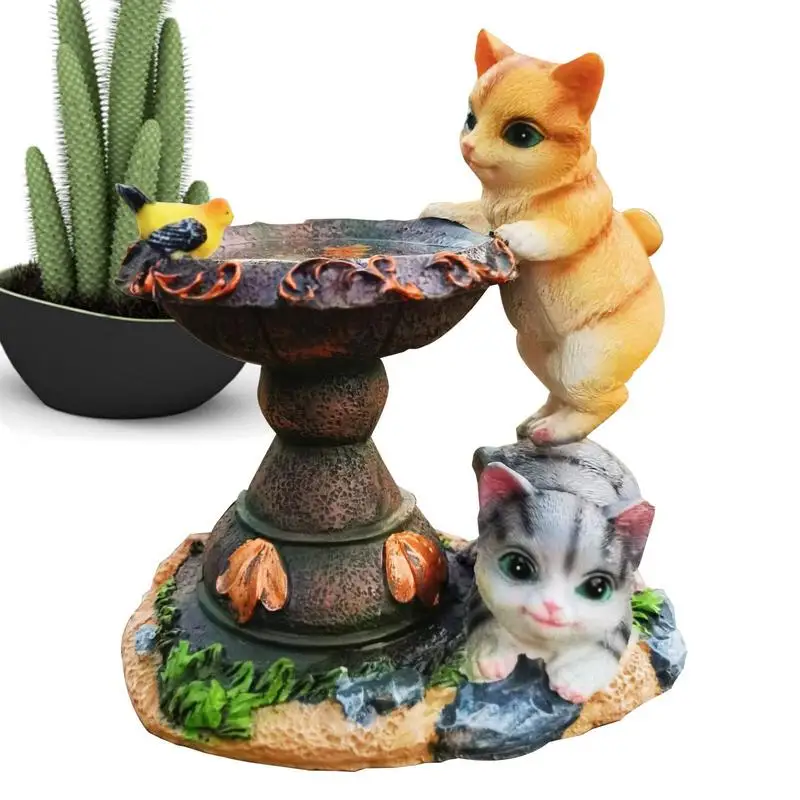 Cat Garden Statues Outdoor Resin Solar Cat Statue With LED Lights For Garden Energy Saving Sturdy Outdoor Ornament With Two Cats
Cat Garden Statues Outdoor Resin Solar Cat Statue With LED Lights For Garden Energy Saving Sturdy Outdoor Ornament With Two Cats