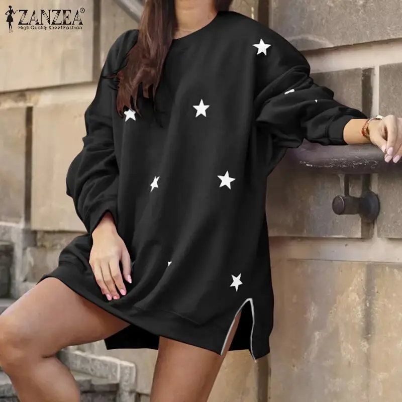Women Printed Sweatshirts 2022 Spring Autumn Long Sleeve Baggy Tops Wears ZANZEA Oversized Casual Solid Loose Pullovers Outwears
Women Printed Sweatshirts 2022 Spring Autumn Long Sleeve Baggy Tops Wears ZANZEA Oversized Casual Solid Loose Pullovers Outwears