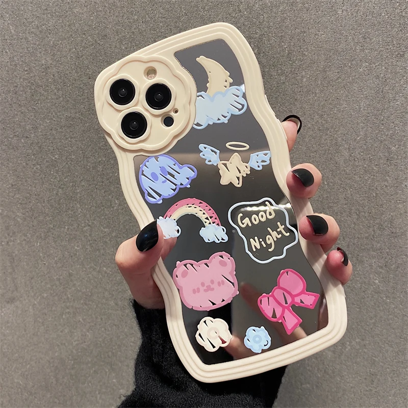 Cute Graffiti Animals Mirror Case For iPhone 11 13 12 Pro XS Max XR X 7 8 Plus SE 2 3 Cartoon Bear Anti-Fall Silicone Back Cover
Cute Graffiti Animals Mirror Case For iPhone 11 13 12 Pro XS Max XR X 7 8 Plus SE 2 3 Cartoon Bear Anti-Fall Silicone Back Cover