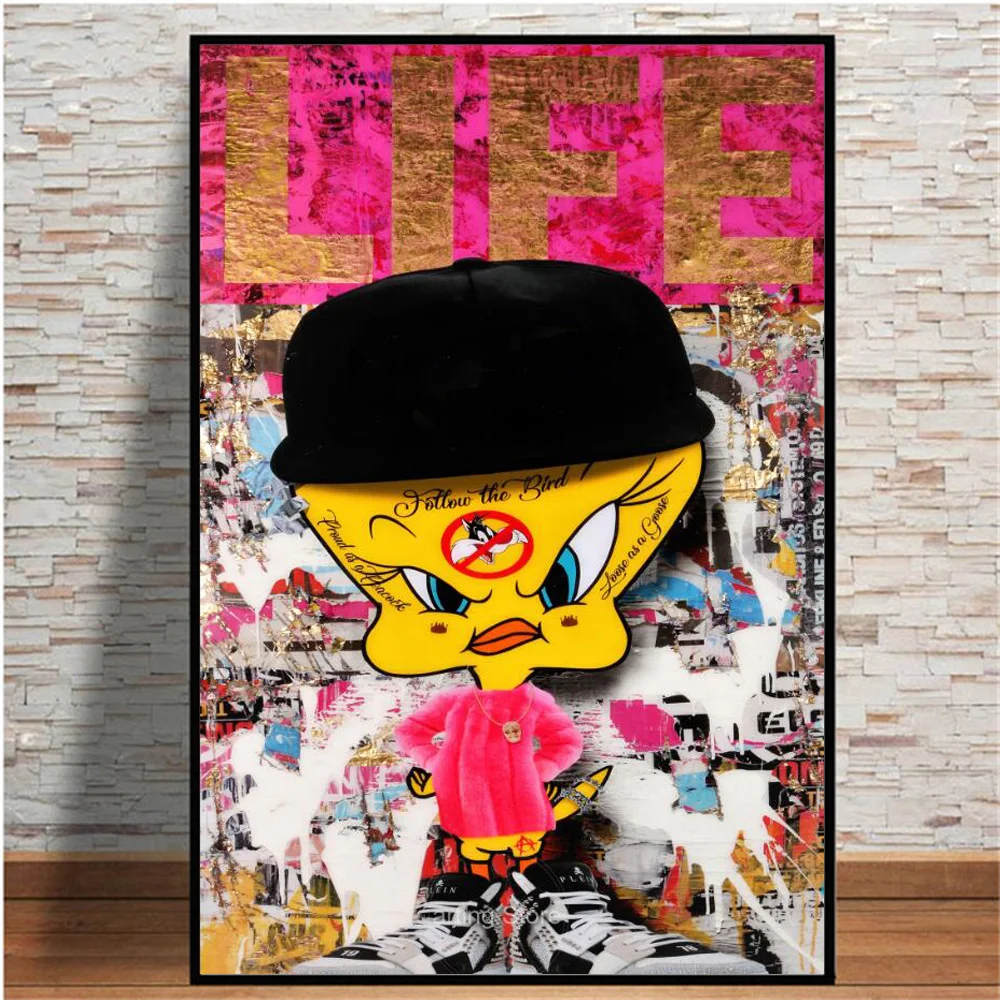 Beautiful Cartoon Sneaker Bird Canvas Painting Graffiti Wall Art Print on Herben Funny Poster Picture for Living Room Home Decor
Beautiful Cartoon Sneaker Bird Canvas Painting Graffiti Wall Art Print on Herben Funny Poster Picture for Living Room Home Decor