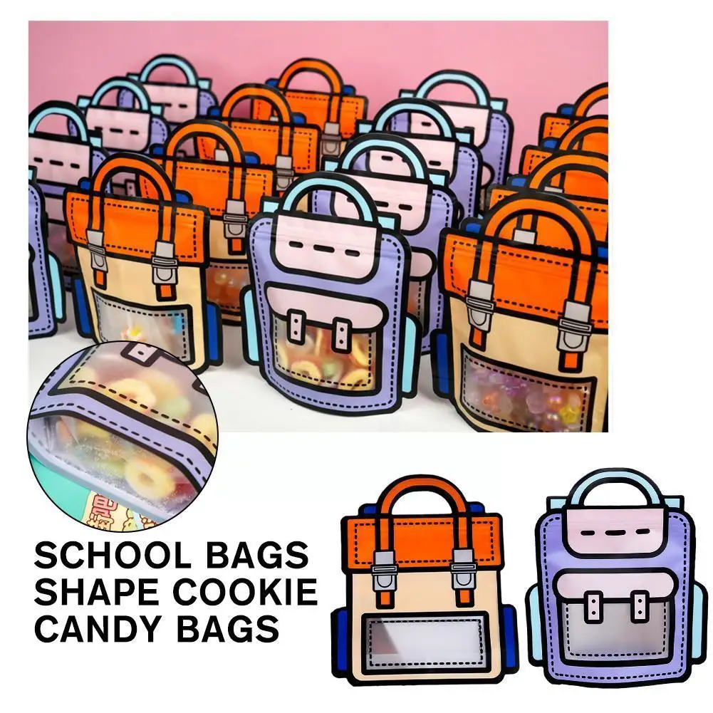 Funny School Bags Shape Cookie Candy Plastic Zipper Bags Gift Snack Packaging Pouch For Kids Birthday Graduation Party Deco Y5G2
Funny School Bags Shape Cookie Candy Plastic Zipper Bags Gift Snack Packaging Pouch For Kids Birthday Graduation Party Deco Y5G2
