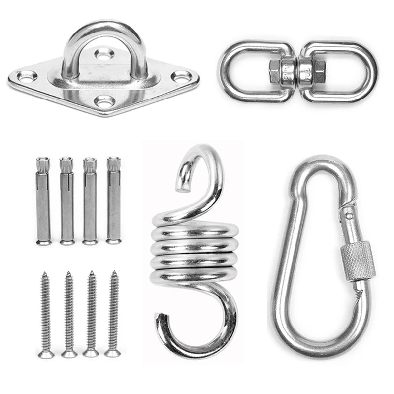 Stainless Steel Hammock Hooks Spring Swivel Hooks Load Capacity 400IB Wooden Beams Perfect For Swing Chair Suspension Pilates
Stainless Steel Hammock Hooks Spring Swivel Hooks Load Capacity 400IB Wooden Beams Perfect For Swing Chair Suspension Pilates