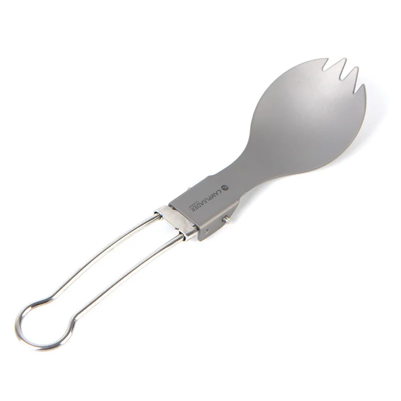 Outdoor Camping Tableware Pure Titanium Spork Dual-Use Quantitative Titanium Spoon 
Outdoor Camping Tableware Pure Titanium Spork Dual-Use Quantitative Titanium Spoon