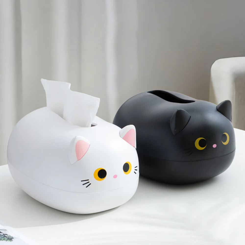 

Cute Cat Tissue Box Desktop Toilet Paper Holder Toothpick Storage Box Storage Box Wc Paper Container Home Decoration for Gift