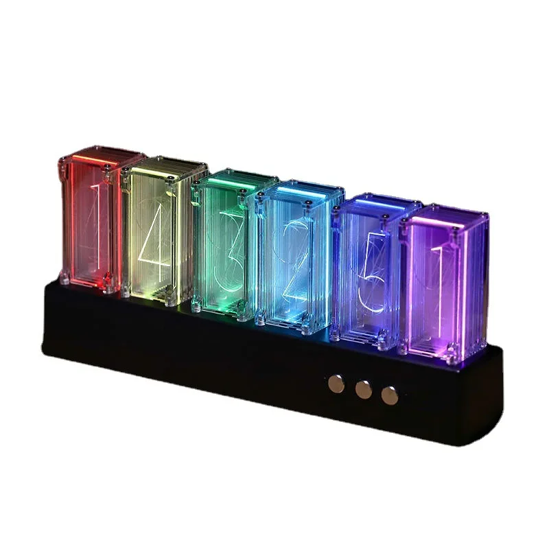 Personality RGB Pseudo Glow Tube Clock LED Retro Technology Sense Table Clock Sitting Room Clocks Luxury Creative Decoration
Personality RGB Pseudo Glow Tube Clock LED Retro Technology Sense Table Clock Sitting Room Clocks Luxury Creative Decoration