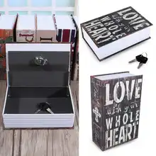 Secret Money Hidden Safe Security Box of Dictionary Book Shape Key Box For Cash Jewelry Safe Deposit Box Mini Lock Box for home