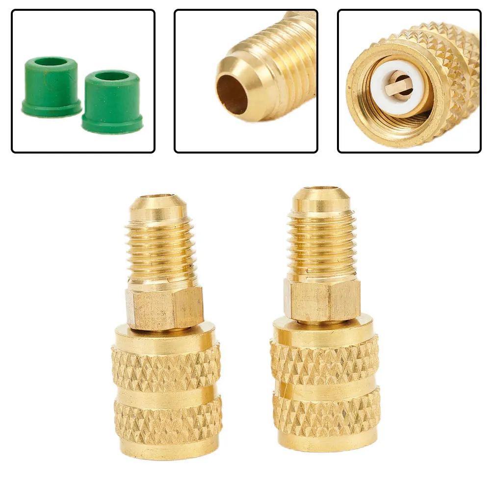 2pcs Car AC Cool R410a Brass Adapter R410a Adapter 5/16" SAE Adapter Connection Quick Couplers Fluoride Conversion Head Car
2pcs Car AC Cool R410a Brass Adapter R410a Adapter 5/16" SAE Adapter Connection Quick Couplers Fluoride Conversion Head Car