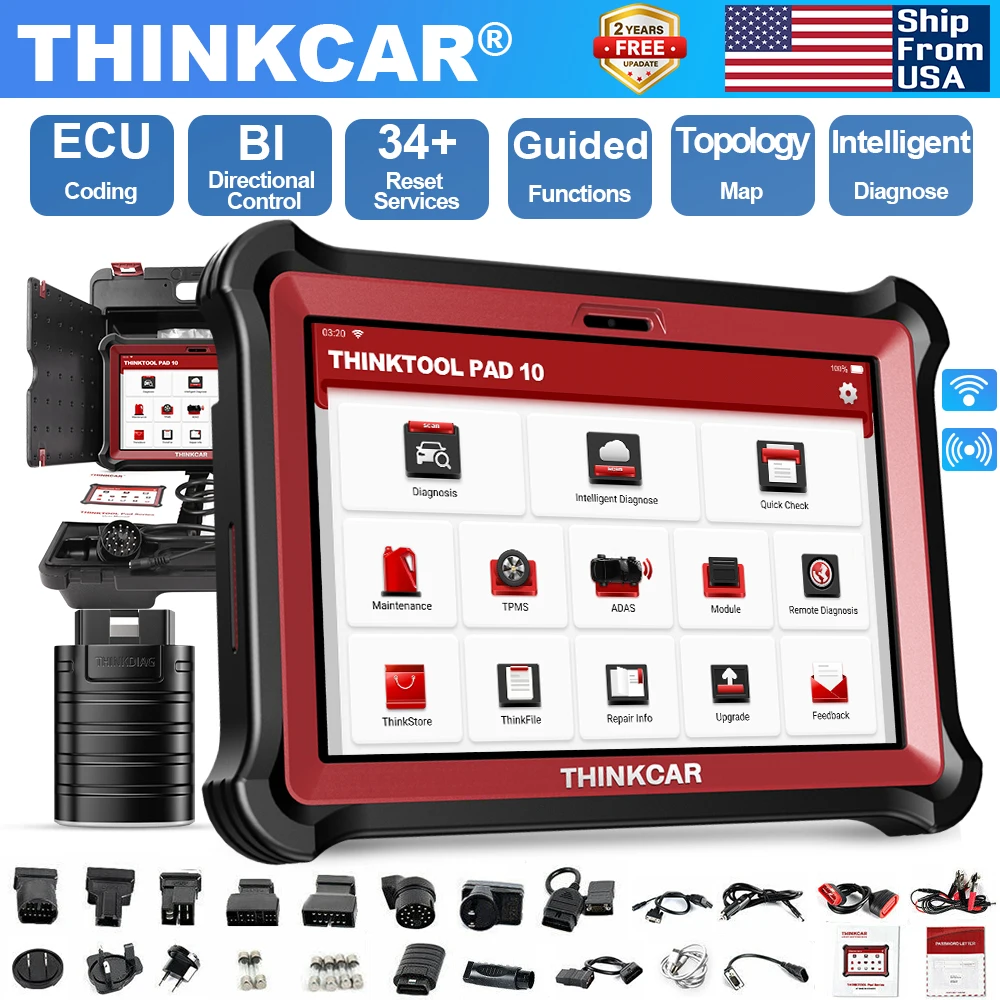 THINKCAR THINKTOOL PAD10 OBD2 Automotive Scanner Professional ABS A/F IMMO 34 Reset ECU Coding Active Test Auto Diagnostic Tool
THINKCAR THINKTOOL PAD10 OBD2 Automotive Scanner Professional ABS A/F IMMO 34 Reset ECU Coding Active Test Auto Diagnostic Tool