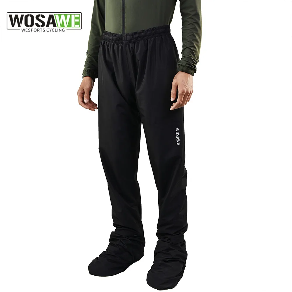 

Велосипедные брюки от дождя WOSAWE, Светоотражающие Водонепроницаемые штаны для горных велосипедов, для спорта на открытом воздухе, многофункциональные брюки от дождя для походов и кемпинга