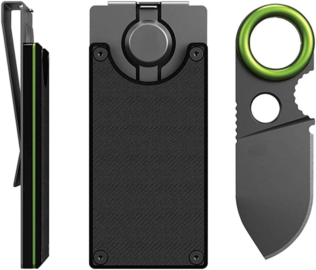 Mini Straight Knife GDC Money Clip Knife with Built-in Fixed Blade Knife, Black, 0.6 X 5.5 X 9.5 Inches
Mini Straight Knife GDC Money Clip Knife with Built-in Fixed Blade Knife, Black, 0.6 X 5.5 X 9.5 Inches